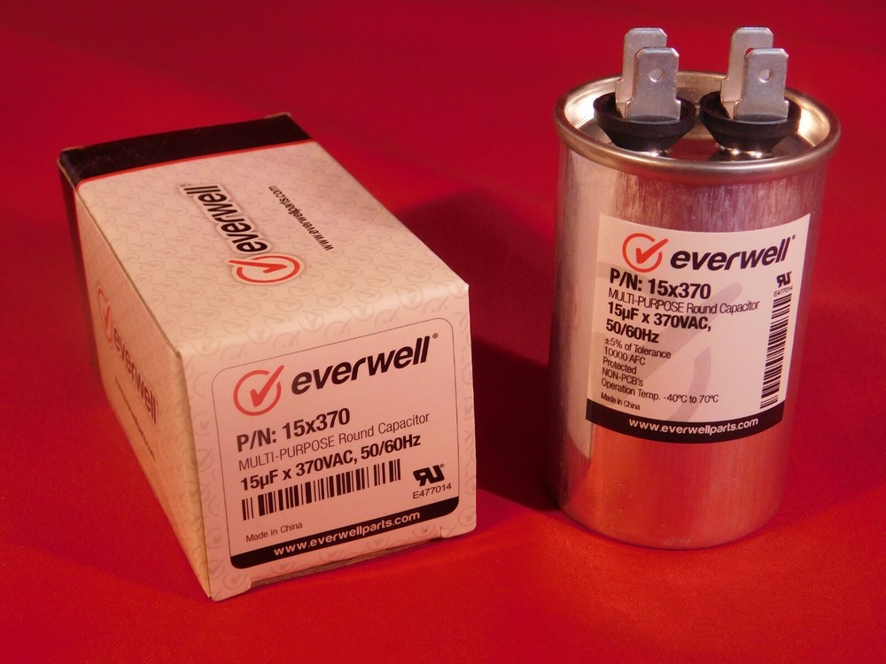 Run Cap 15uf MFD 370vac Electric Motor Run Oil Filled Capacitor uf HVAC