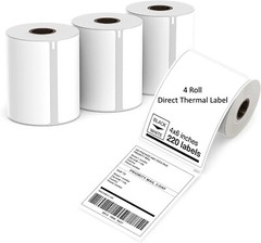 4 Rolls 4×6 Direct Thermal Shipping Labels – 250 per roll – 1000 labels