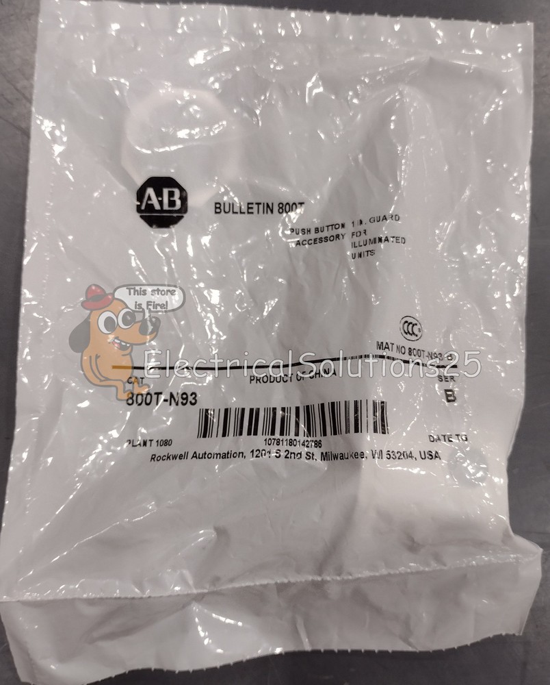 New Allen Bradley 800T-N93 1-1/2 in Guard Push Button Accessory – Free Shipping
