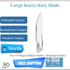 GLASSVAN Sterile Surgical Blades #70GV Carbon Steel, Surgery Blade 10-100/PK USA