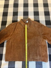 Vintage Steiner Industries brown suede leather welding jacket 24×22