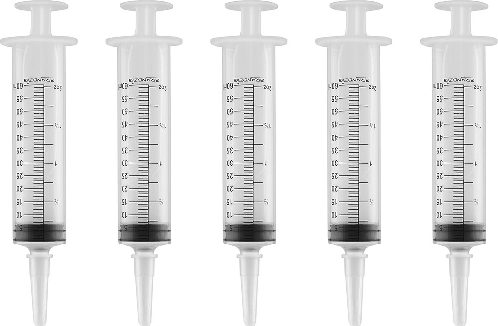 60Ml Catheter Tip Syringe with Cover 5 Pieces by Brandzig – Sterile Disposable M