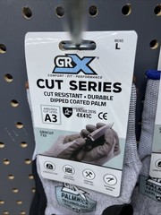 Large & XLarge Cut Resistant Gray Breathable Nitrile Work Gloves cut level A5