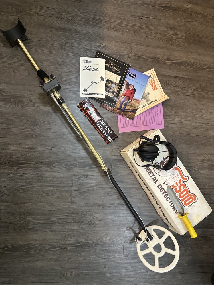 Tesoro ELDORADO uMAX Metal Detector #129850 9X8” Search Coil + Box, Headphones