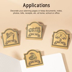 Brass Clip Vintage Decorative Strong Clamping Force Book Clip For Journal