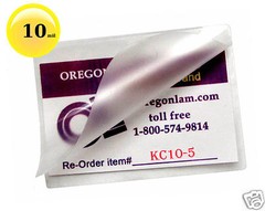 Hot Laminating Pouches 2-1/2 x 3-7/8 [pack of 100] Key Card size 10 Mil Clear