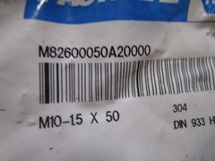 M10-1.5 x 50mm DIN 933 A2-70 Stainless Steel Hex Cap Screw QTY 10