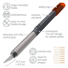 Slice 10548-Cs Craft Knife Finger-Friendly Edge Safer Choice Never Rusts Lasts
