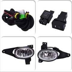 Fog Light Assembly Chrome Bezel Left Right CR-V 2017-2018 w Bulbs Wiring