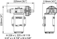 UP14 Pump with Bronze Gears 46 L/min. 24 volt. or 12 volt. 164 500 13 – 12
