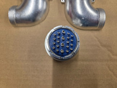 Amphenol Right angle Plug 97-3108B-28-11S, Solder on connections