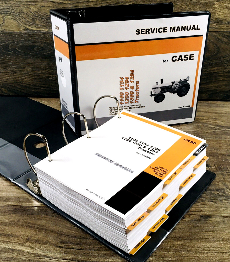 Case David Brown 1190 1194 1290 1294 1390 1394 Tractor Service Manual Repair