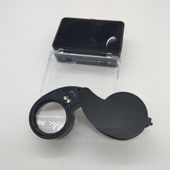 40X Jewelers Loupe Magnifier Light Jewelry Eye Loop Pocket Magnifying Glass Coin