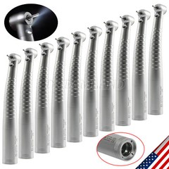 Dental Fiber Optic LED High Speed Handpiece Push Button 4/6 Hole KaVo Style