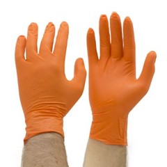 Tiger Grip Nitrile Gloves – 7MIL Hi-VIS Orange – 10 Boxes – 1 Case
