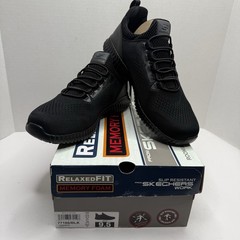 Skechers Work Cessnock Slip Resistant EH Shoes Black Men’s 9.5 New