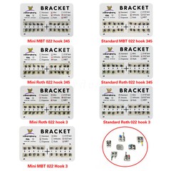 10-100 Dental Orthodontic Bracket Braces Mini/Standard MBT/Roth 022 Hooks 345 po