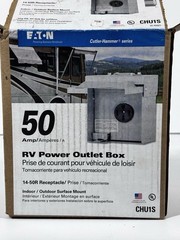 Eaton CHU1S 50Amp Power Outlet Box for RVs, Indoor and Outdoor Surface Mount