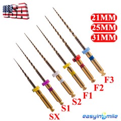 Dental Endo Rotary Files X-Pro Gold Taper NITI Endodontic Root Files Sx-F3 25MM
