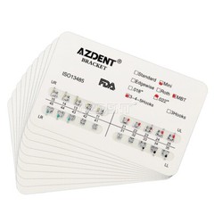 10X AZDENT Dental Orthodontic Metal Brackets Braces Mini MBT.022 Hooks 345 USA