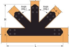 Simpson Strong-Tie APGP1212 Outdoor Accents Mission Gable Plate 12:12 Pitch