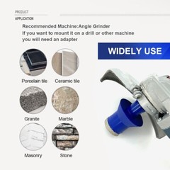 Stone Fabrication 3/4″ Diamond Tool Kit Blade Cup Wheel Drill Bit Polishing Set