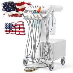 Dental Unit Chair Computer Controlled +Doctor Stool/Portable Delivery Unit 4Hole