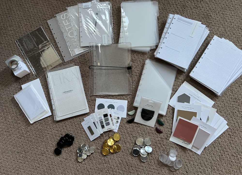 Cloth and Paper Half Letter Bundle including Clear Vinyl Cover and Accessories