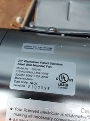 Replacement Fan Motor For 24″ 30″ Pedestal Or Wall Mount Stainless Steel PSC139