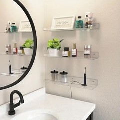 4 Pack 6-inch Wall-Mounted Acrylic Shelves Suitable for Wall-Mounted Display …
