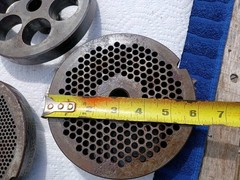 Vintage Lot 5 Large 6″ Kasco Never Sold Hook Eye Big Meat Grinder Plates Set 5
