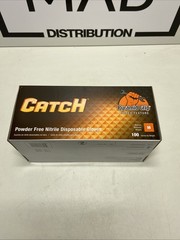 ProWorks CATCH Disposable Nitrile Gloves –Heavy Duty Work Rubber Glove (M)