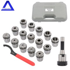 15 Pcs 1-/8” – 1” Collet Set R8 ER40 Shank Chuck Holder for Milling Machine