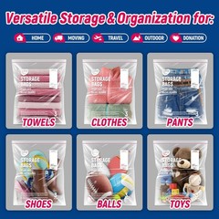 3 Gallon Zipper Lock Storage Bags16X18Reusable Extra Large Size Plastic Free