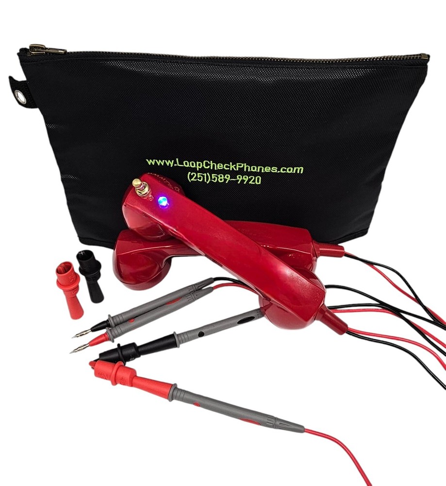 Loop Check Phones Electrician Continuity Test Phone Set TE002-Red