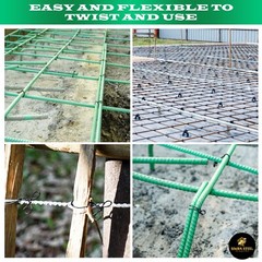 Double loop wire ties 7 inch 1000pc 17 gauge annealed rebar SIMBASTEEL