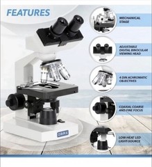 OMAX M82E 40X-2000X LED Binocular Compound Microscope + A3503S Digital camera LN