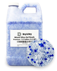 1/2 Gallon (3.6 LBS) “Dry & Dry” High Quality Mixed Silica Gel Desiccant Beads