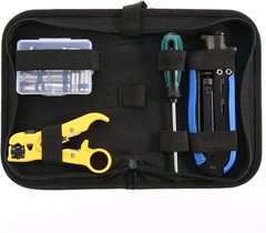 Coax Cable Crimper Tool Kit Coaxial Compression Tool For Rg6 Rg59 Rg11 With 1 Wi
