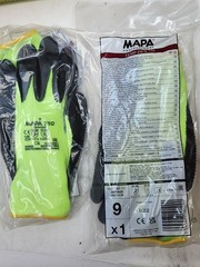 MAPA Temp-Dex 710 Nitrile Palm Coated Thermal Gloves w/ Dots Light Weight Size 9