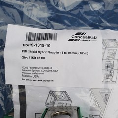 ConcealFab PSHS-1319-10 PIM Shield Hybrid Snap-In 13 To 19mm 1/2″ NEW 10pk