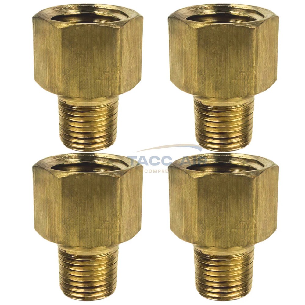 4 Pack Brass Reducer Adapter 1/4″ Female X 1/8″ Male NPT Pipe Reducing Fitting