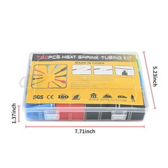 Heat Shrink Tubing Assortment Kit Electrical Wire Wrap Sleeve 2:1 Shrink