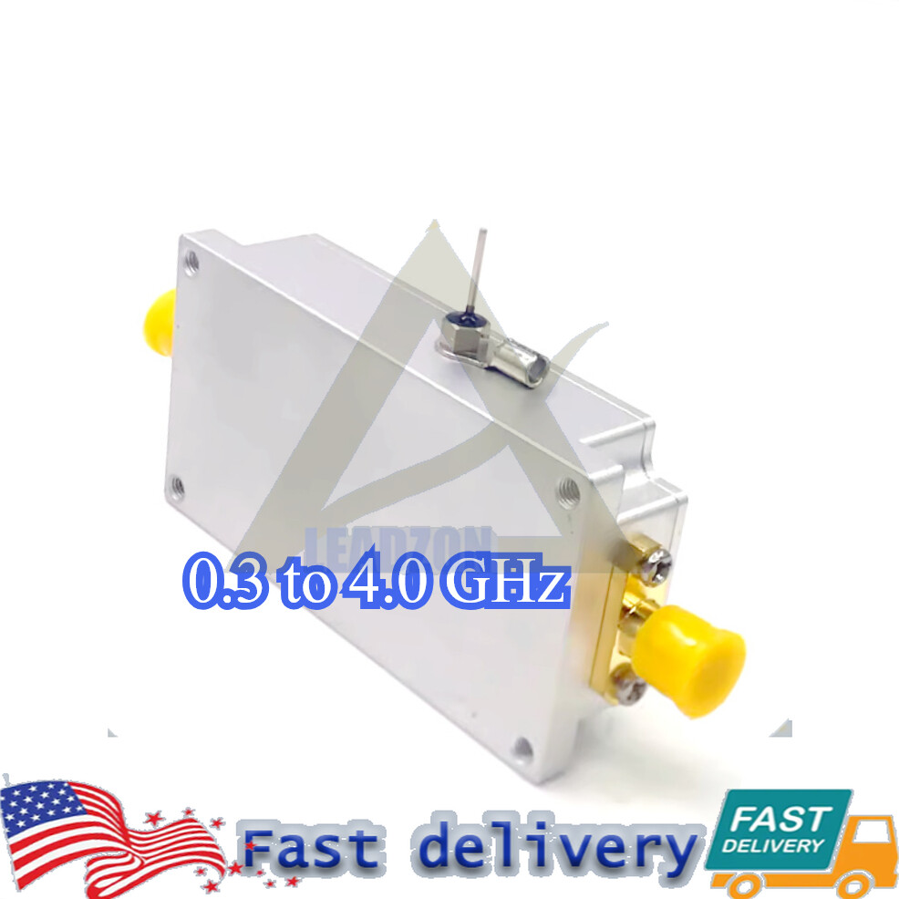 High Gain Low Noise Amplifier 0.3 to 4.0 GHz 50 ohms Gain=60dB New Fast Ship
