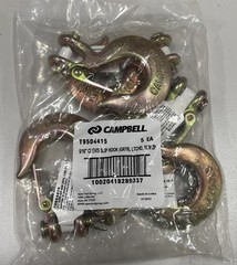 5 Pack Campbell T9504415, 5/16″ Clevis Slip Hook W/Latch Grade 70