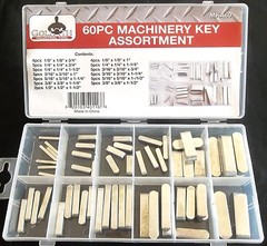 60pc GOLIATH INDUSTRIAL MACHINERY KEY ASSORTMENT MKA60 FLYWHEEL PULLEY CRANK WAY
