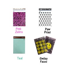 (20-200 Pack) 10″ x 13″ ShipNFun Designer FLAT POLY Mailers, USPS New Envelopes!