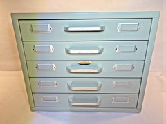 NEUMADE 5-Drawer STACKABLE Photography Metal File Cabinet 15.5” W x 13”H x 13”D