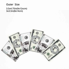 1g Mylar Bags Smell Proof Hundred Bill Design Matte Stand Up Zip Seal Bag