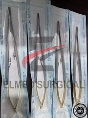 Lot of 4 HU FRIEDY Castroviejo straight Needle Holder 7, 18cm NH5024SiM
